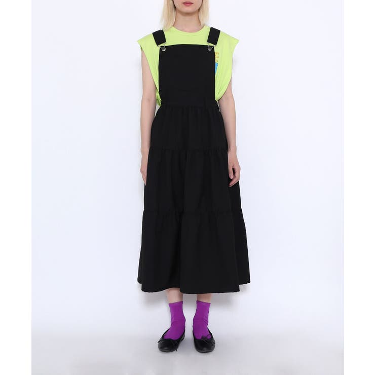 2WAYサロペットティアードワンピース[品番：PNYW0004401]｜PUNYUS 