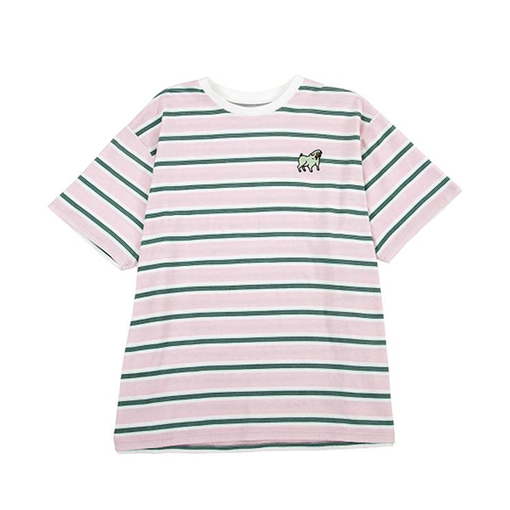 ライトピンク | FUGUドッグボーダーＴシャツ | PUNYUS 