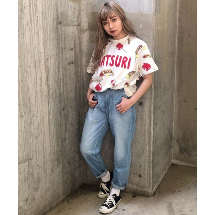 新品　プニュズ　祭Tシャツ　サイズ3 PUNYUS（プニュズ）の「祭り総柄Tシャツ（Tシャツ/カットソー