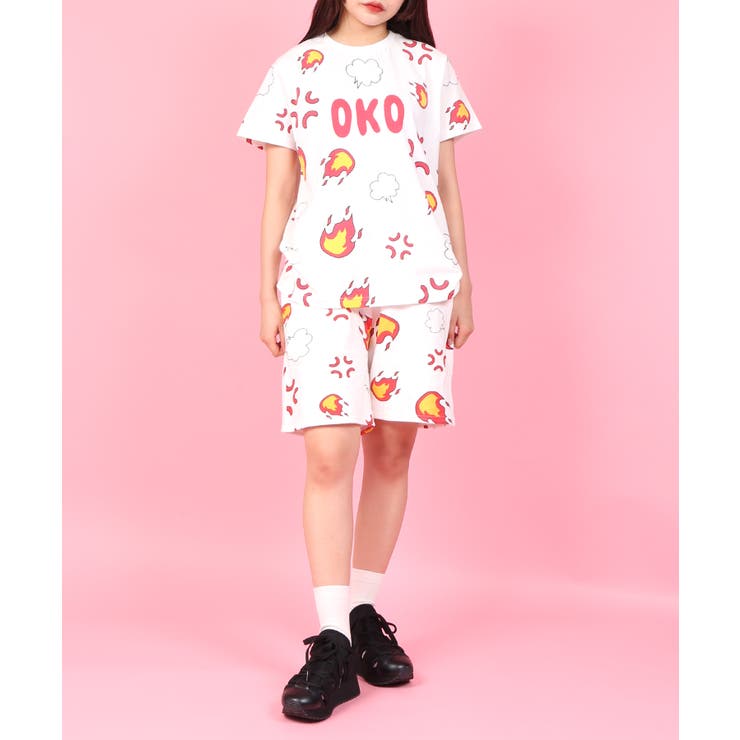 感情総柄　Tシャツ\u0026ショートパンツ　LOVE