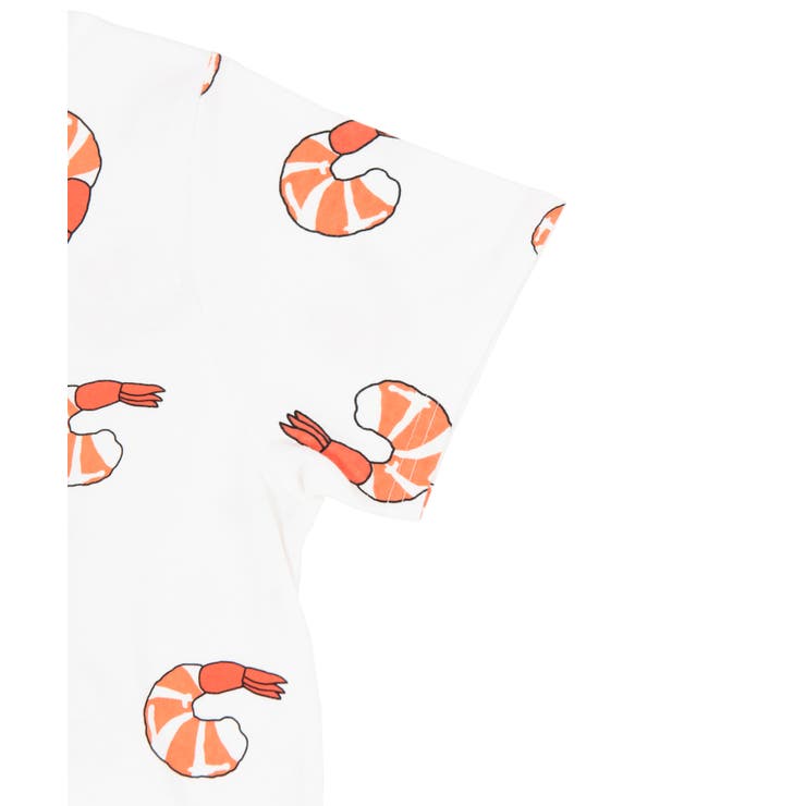 フード総柄Tシャツ（EBI TOUMOROKOSHI XIAOLONGBAO）[品番