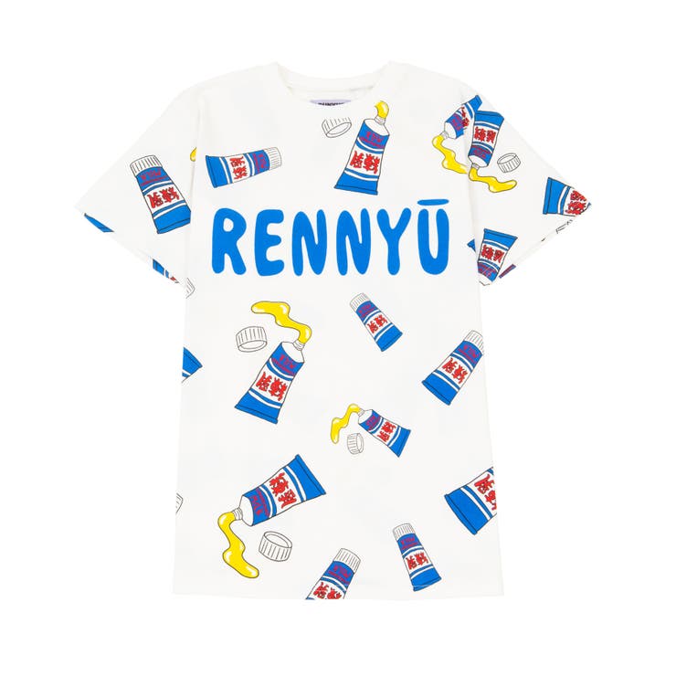 驚きの値段で フード総柄Tシャツ（TOMATO KIWI RENNYU）[品番：PNYW0003843 トップス
