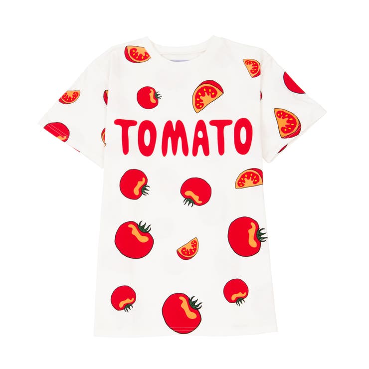 フード総柄tシャツ Tomato Kiwi Rennyu 品番 Pnyw Punyus プニュズ のレディースファッション通販 Shoplist ショップリスト