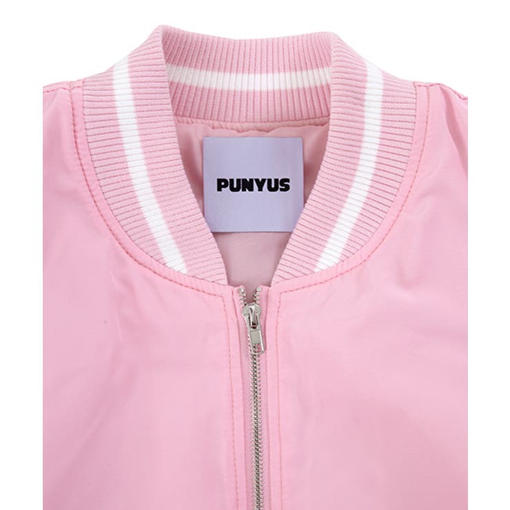流行に PUNYUS FUGO刺繍ショート丈ブルゾン サイズ5 ピンク 