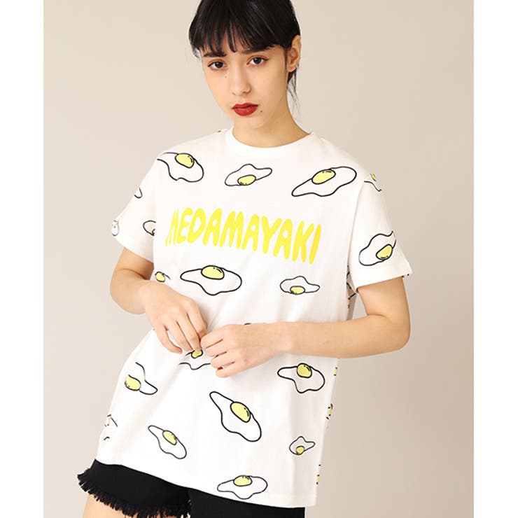 目玉焼き総柄Tシャツ[品番：PNYW0002917]｜PUNYUS （プニュズ