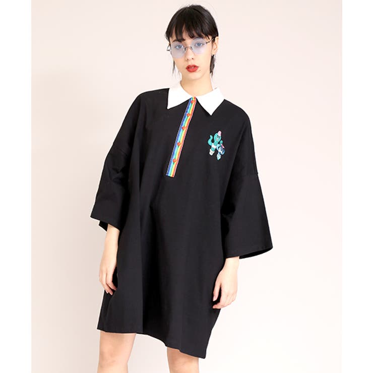 半袖バイカラービッグポロシャツ[品番：PNYW0002972]｜PUNYUS