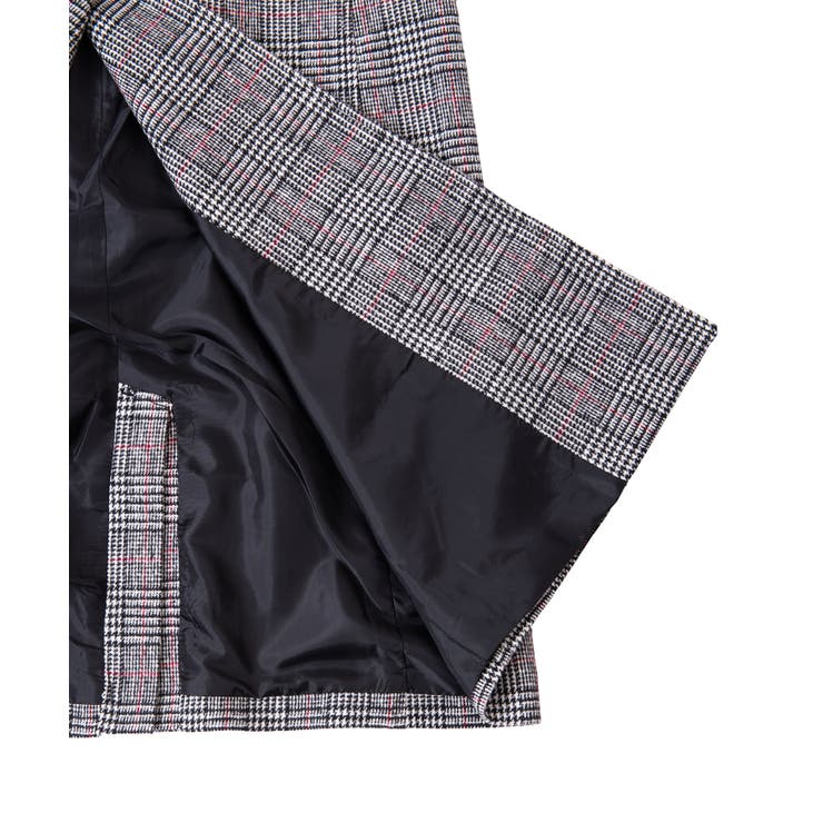 ダブルブレストチェックロングコート[品番：PNYW0003477]｜PUNYUS