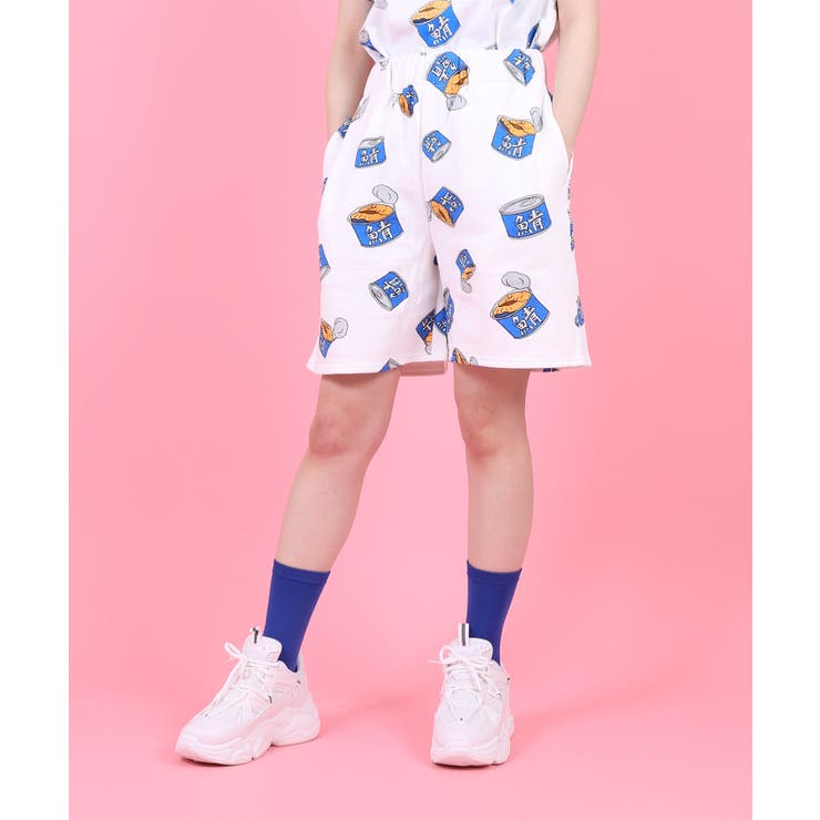フード総柄スウェットショーパン(GYOZA SABAKAN)[品番：PNYW0004157]｜PUNYUS  （プニュズ）のレディースファッション通販｜SHOPLIST（ショップリスト）