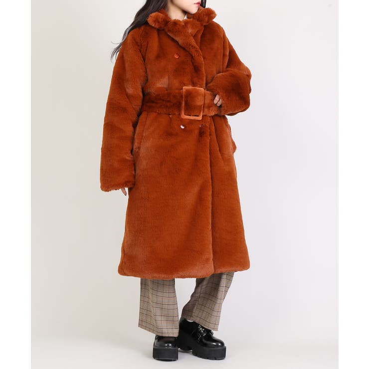 ビッグベルトエコファーコート[品番：PNYW0003500]｜PUNYUS （プニュズ