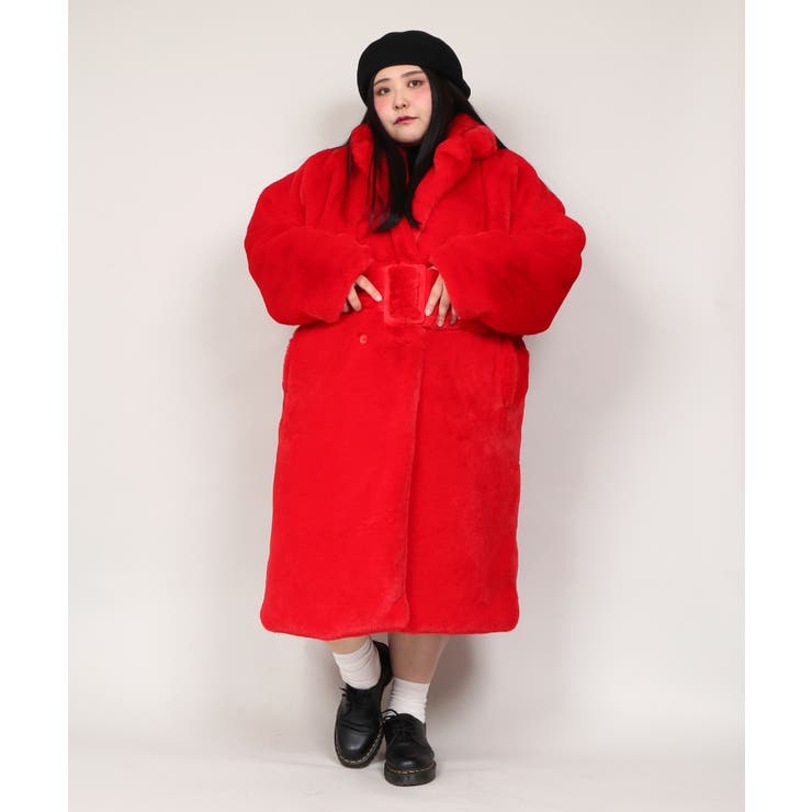 ビッグベルトエコファーコート[品番：PNYW0003500]｜PUNYUS （プニュズ