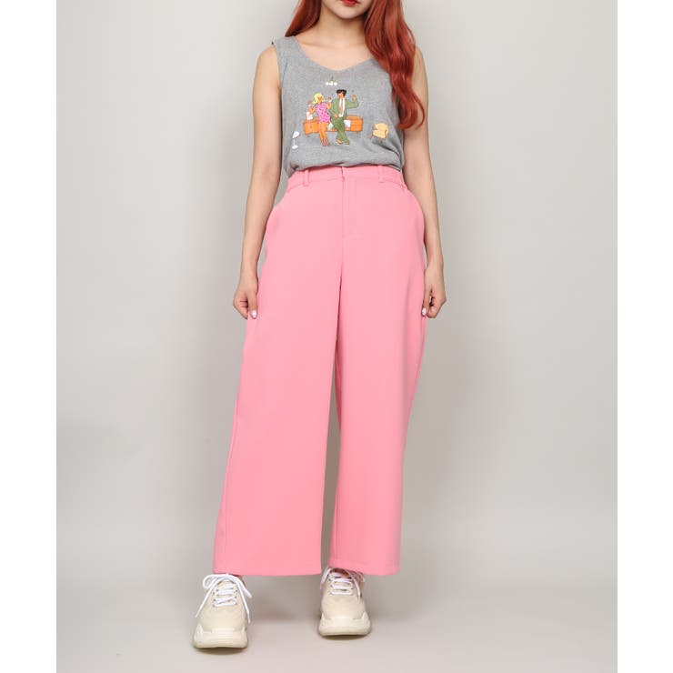 【美品】MARK&LONA トラウザーパンツ ボトムス ピンク カラートラウザーズパンツ[品番：PNYW0003332]｜PUNYUS （プニュズ
