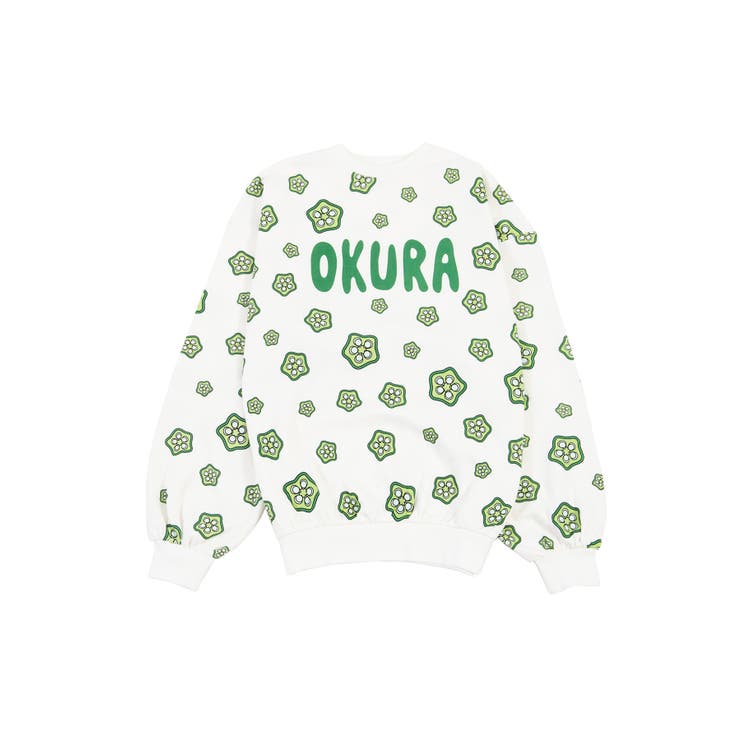 フード総柄スウェット ikura okura