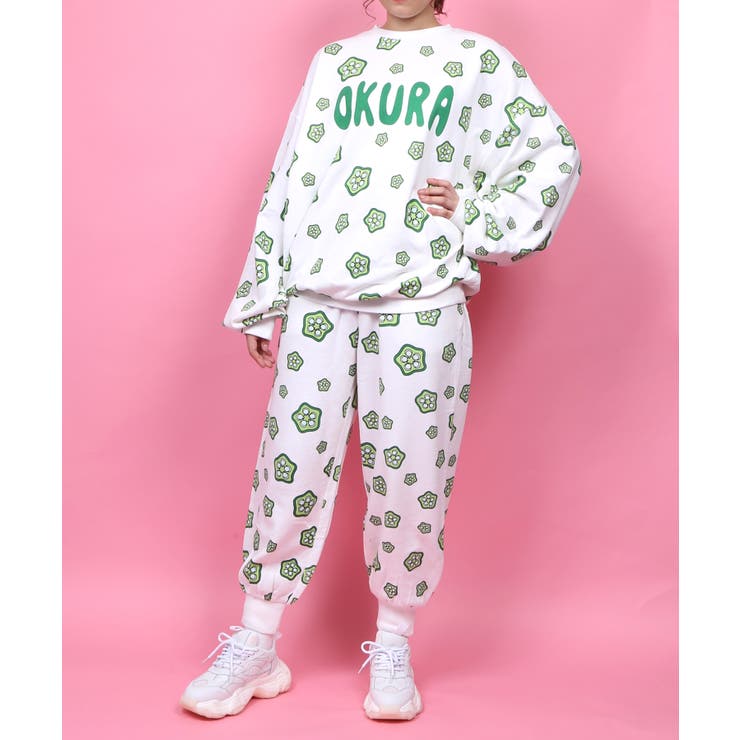 フード総柄スウェットパンツ (IKURA OKURA)[品番：PNYW0003726]｜PUNYUS （プニュズ ）のレディースファッション通販｜SHOPLIST（ショップリスト）