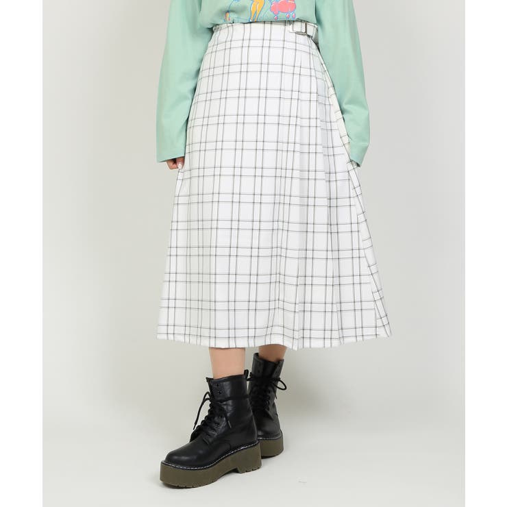 サイドプリーツチェックロングスカート 品番 Pnyw Punyus プニュズ のレディースファッション通販 Shoplist ショップリスト