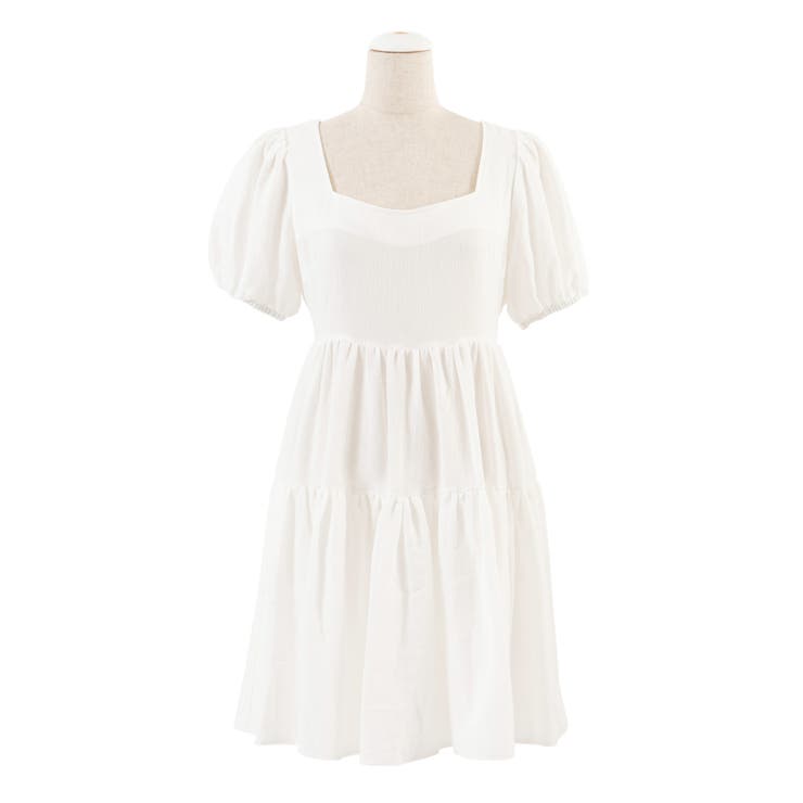 スクエアネックティアードミニワンピース 品番 Pnyw Punyus プニュズ のレディースファッション通販 Shoplist ショップリスト