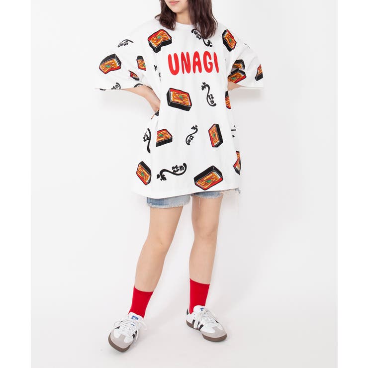 【新サイズ】うなぎ総柄Tシャツ | PUNYUS  | 詳細画像3 