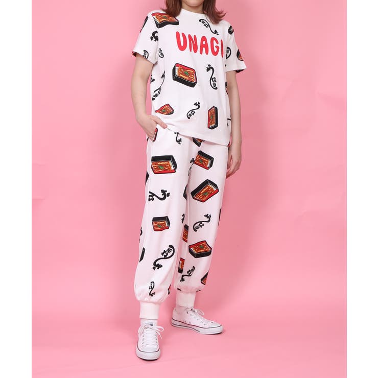うなぎ総柄Tシャツ[品番：PNYW0003664]｜PUNYUS （プニュズ