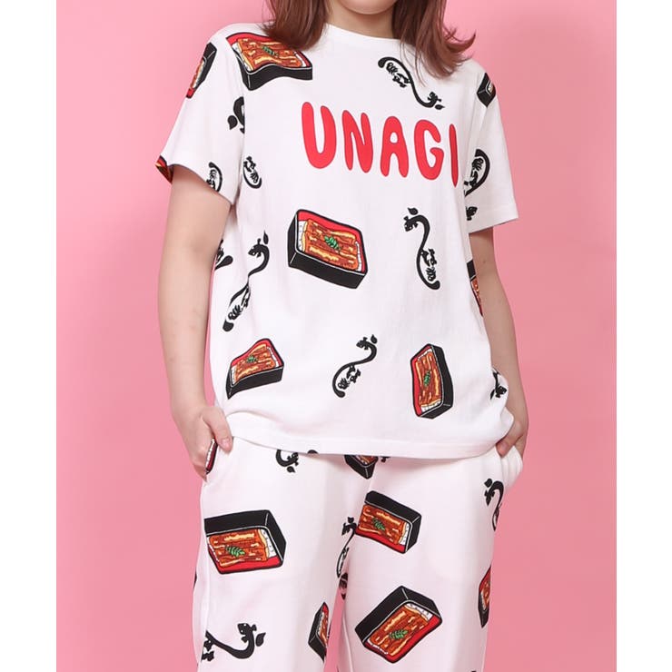 うなぎ総柄Tシャツ[品番：PNYW0003664]｜PUNYUS （プニュズ）の