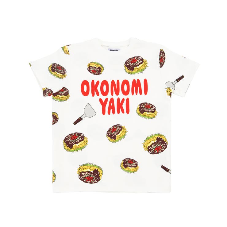 お好み焼き総柄Tシャツ[品番：PNYW0003641]｜PUNYUS （プニュズ