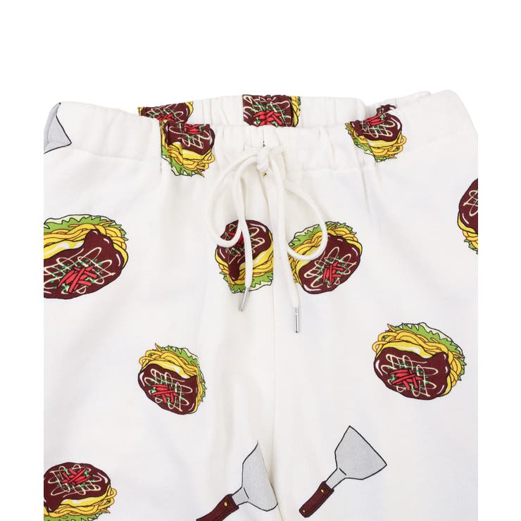 【専用】PUNYUS お好み焼き サイズ4 上のみ お好み焼き総柄スウェットパンツ[品番：PNYW0004834]｜PUNYUS