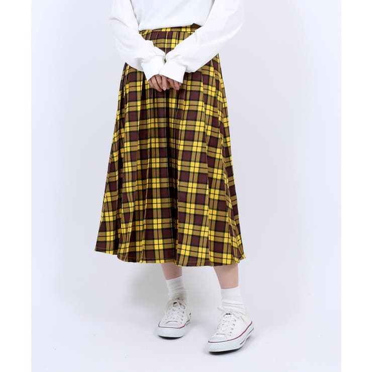 元値4万円❗️新品未使用❗️MARK&LONA プリーツスカート セール】 【洗える】テトロンレーヨンビエラ チェック プリーツ