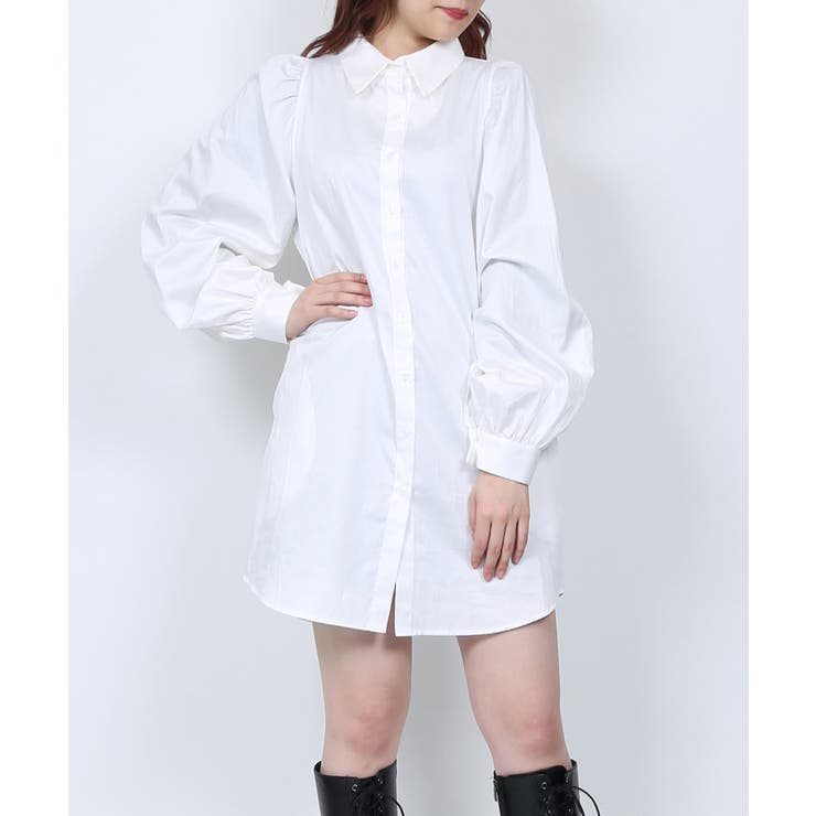 パフスリーブシャツワンピース 品番 Pnyw Punyus プニュズ のレディースファッション通販 Shoplist ショップリスト