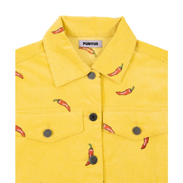 PUNYUS オレンジ シングルボタン ロングコート