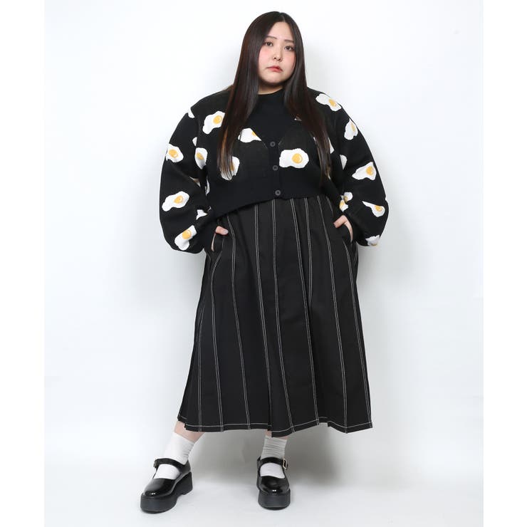 フード柄ショートニットカーディガン[品番：PNYW0003816]｜PUNYUS
