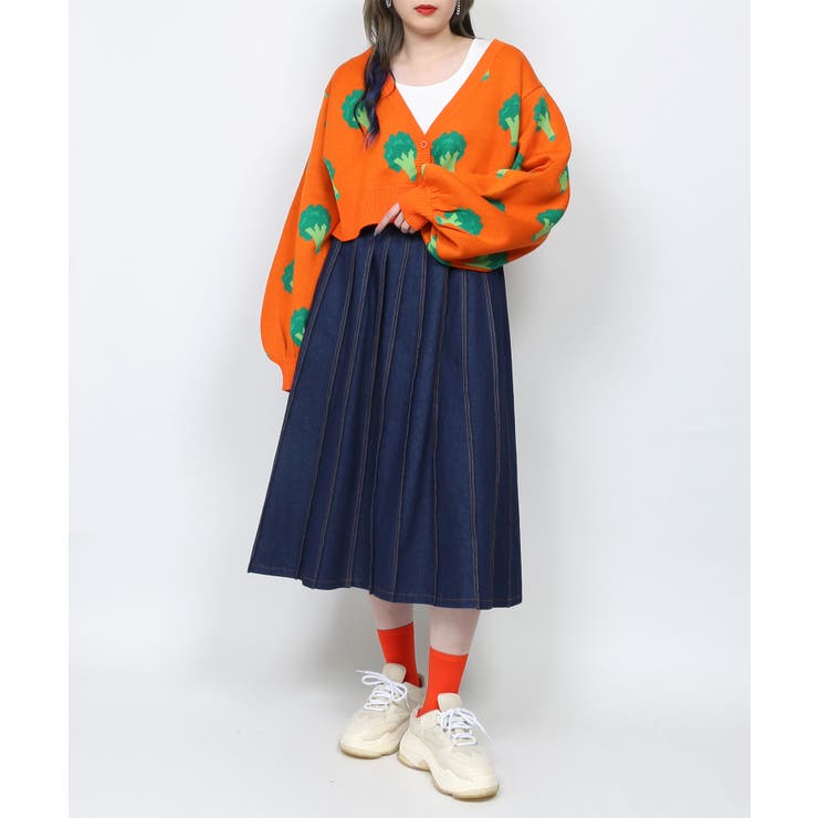 フード柄ショートニットカーディガン[品番：PNYW0003816]｜PUNYUS