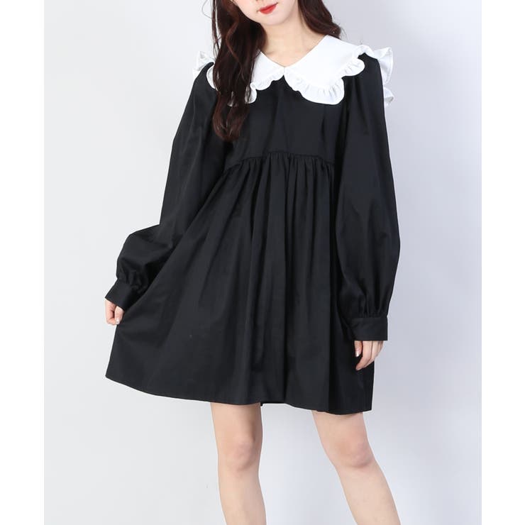 フリルカラーワンピース 品番 Pnyw Punyus プニュズ のレディースファッション通販 Shoplist ショップリスト