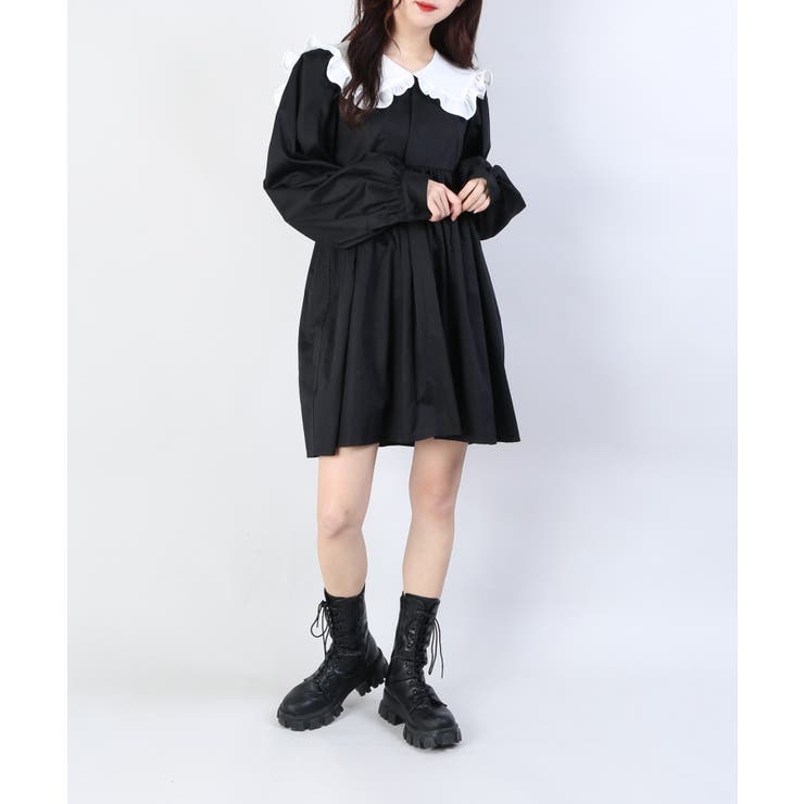 フリルカラーワンピース 品番 Pnyw Punyus プニュズ のレディースファッション通販 Shoplist ショップリスト