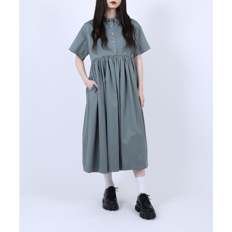 パールボタンシャツワンピース[品番：PNYW0003906]｜PUNYUS