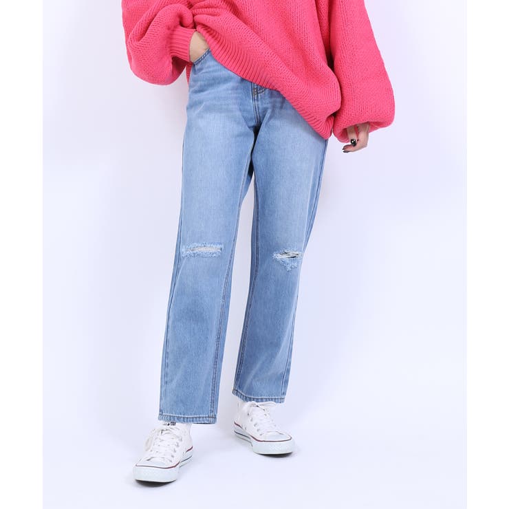 ウォッシュドダメージデニムパンツ[品番：PNYW0004085]｜PUNYUS