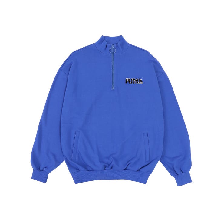 ワンポイントハーフZIPプルオーバー
