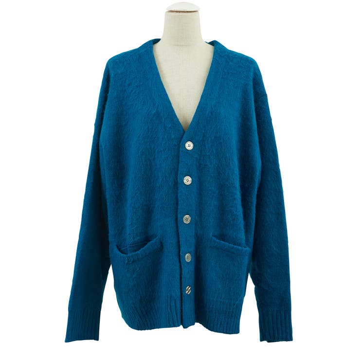 P*様 ボーダーズアットバルコニー　モヘアロングカーディガン　青M新品 Ravelry: Polka Dot Cardi pattern by Midori Hirose