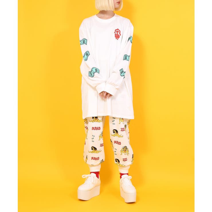 JHANKSON x Le Mélange】ロゴ ロンT / プリント 長袖Tシャツ