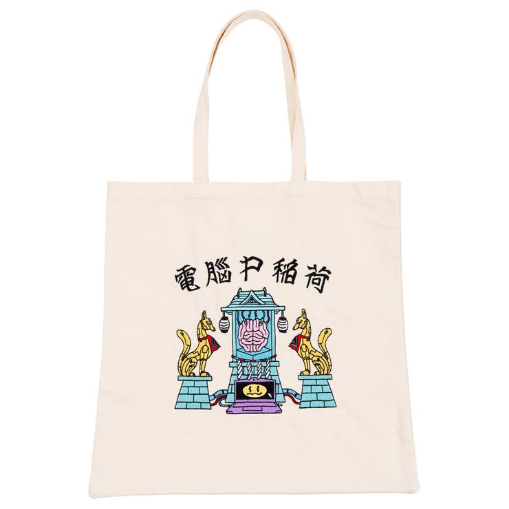 電脳刺繍ビッグトートバッグ[品番：PNYW0004231]｜PUNYUS （プニュズ