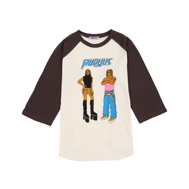 新しい 90sアイコンラグランTシャツ[品番：PNYW0004220]｜PUNYUS トップス