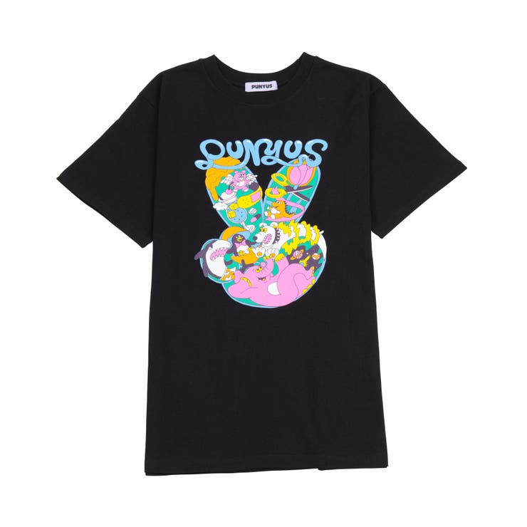 プニュズ GU PUNYUS familyビッグTシャツ 10周年 大きいサイズ ピースマークTシャツ[品番：PNYW0004222]｜PUNYUS （プニュズ