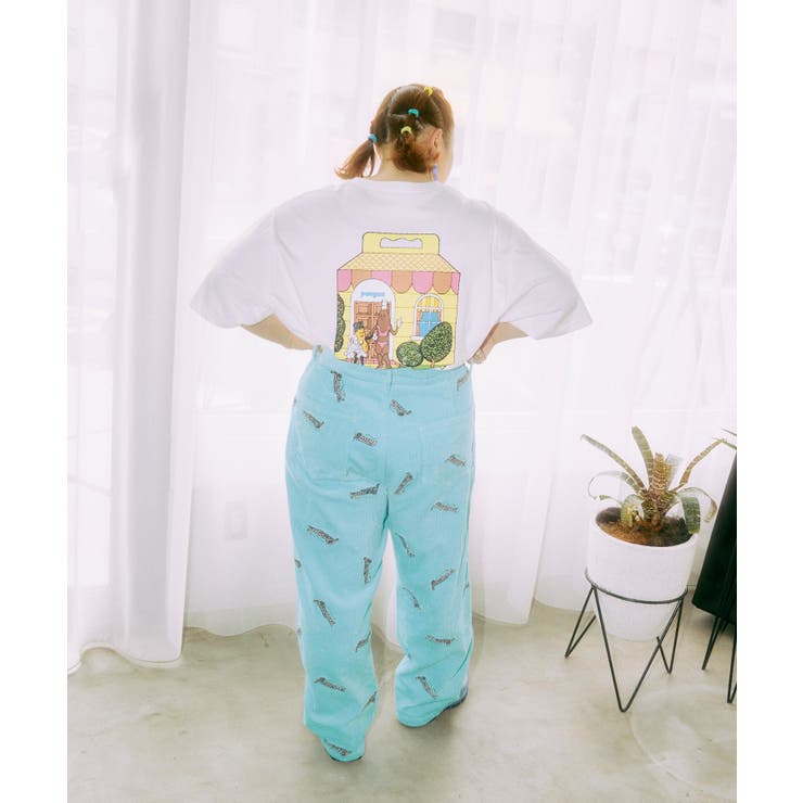 テニスロゴ刺繍コーデュロイパンツ[品番：PNYW0004465]｜PUNYUS