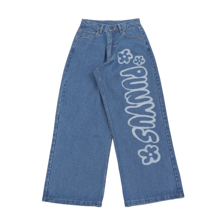 値下げしました！PUNYUS プニュズ　デニム　刺繍　バギーパンツ PUNYUS Online Store / 公式通販