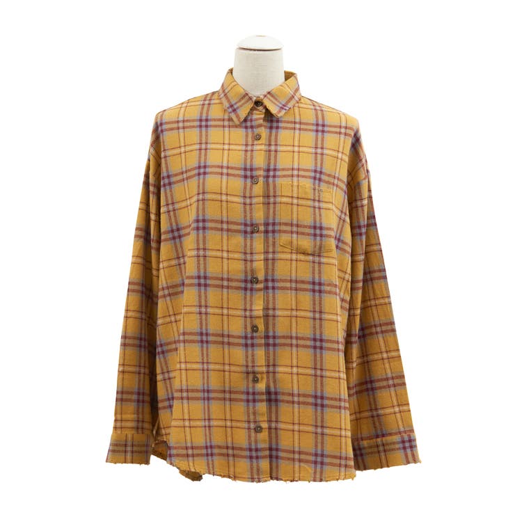 イエロー | ヴィンテージライクダメ―ジネルシャツ | PUNYUS 