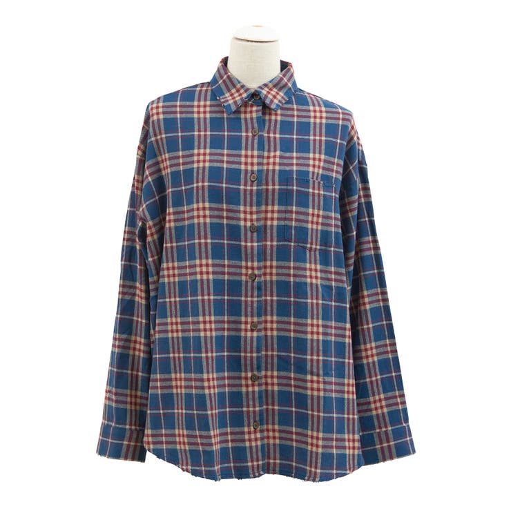 ネイビー | ヴィンテージライクダメ―ジネルシャツ | PUNYUS 