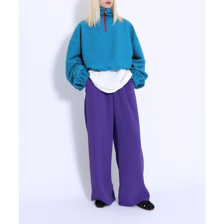 ファッション カラーZIPハイネックトップ[品番：PNYW0004503]｜PUNYUS トップス