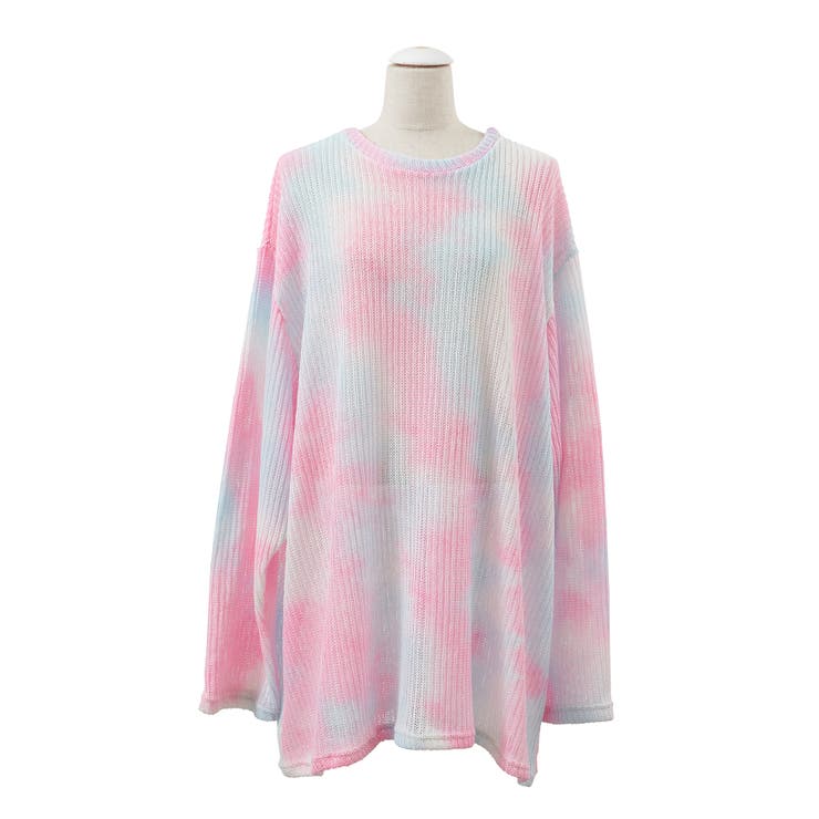 ピンク | グラデーションニットプルオーバー | PUNYUS 