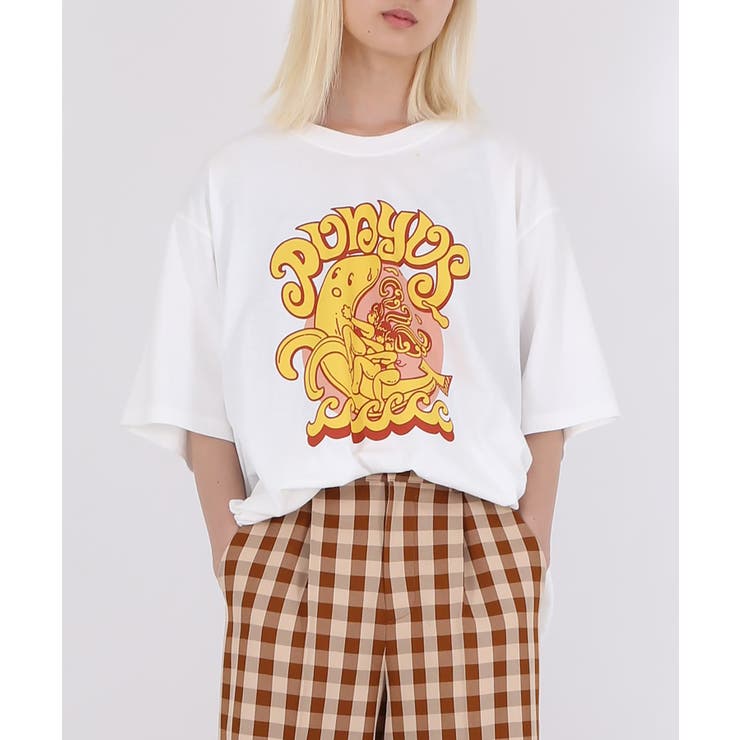 美品PUNYUS新品・未使用BANANAビッグTシャツ BANANAビッグTシャツ[品番：PNYW0004431]｜PUNYUS （プニュズ