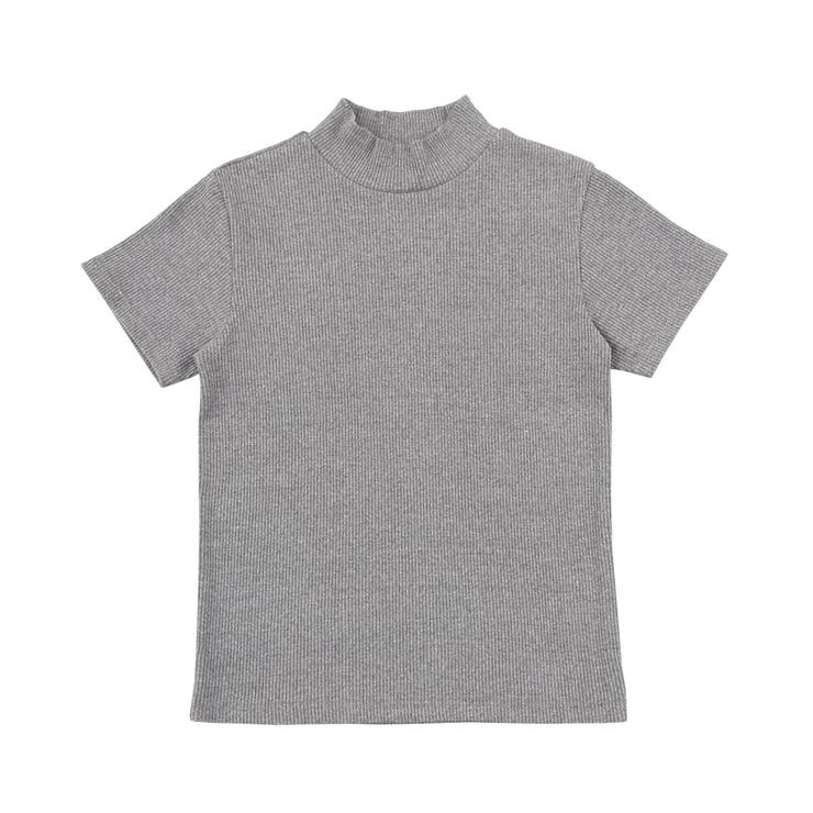 グレー | ハイネックリブTシャツ | PUNYUS 