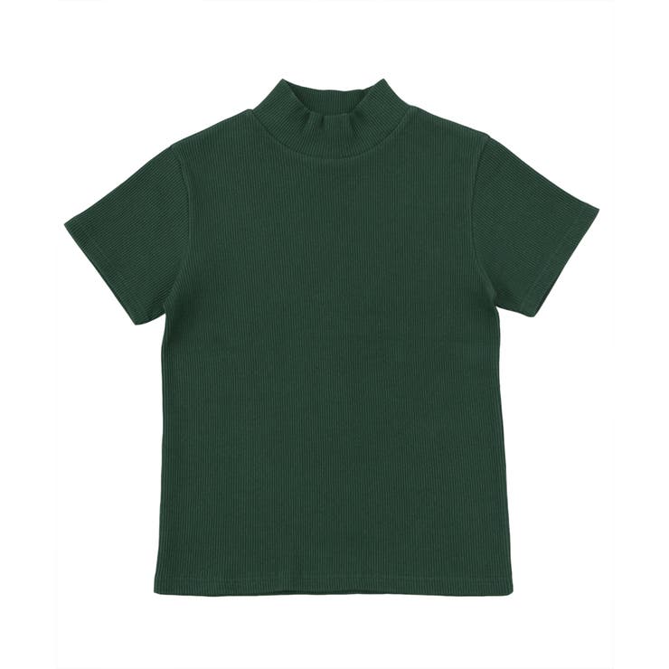 ダークグリーン | ハイネックリブTシャツ | PUNYUS 