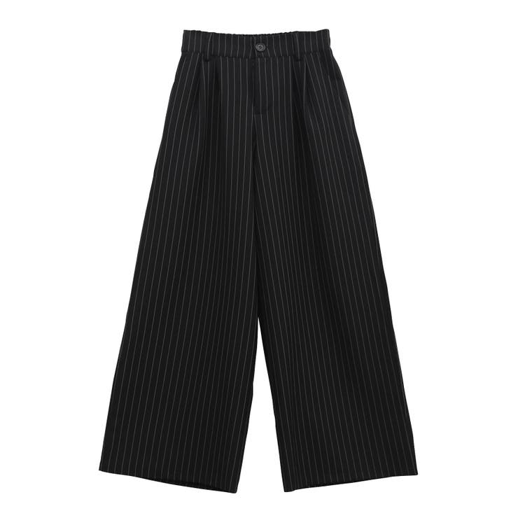 ピンストライプタックワイドパンツ[品番：PNYW0004655]｜PUNYUS