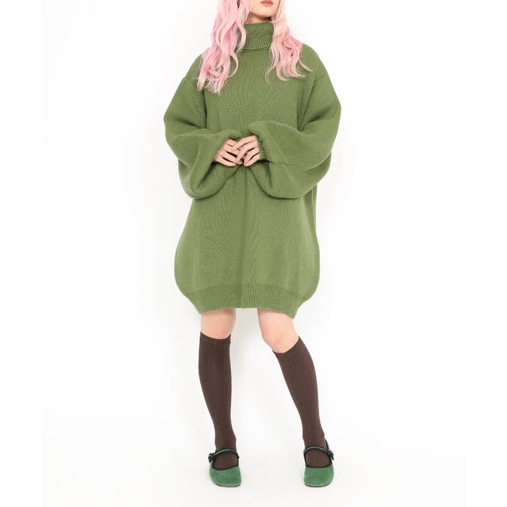 出産祝い タートルネックニットワンピース[品番：PNYW0004690]｜PUNYUS ワンピース